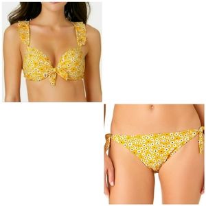 California Waves Mellow Yellow Bikini Size JXS